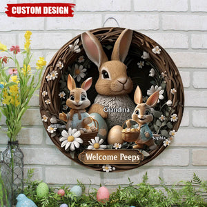 Grandma's Bunnys - Personalized Easter Wood Sign