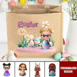 Easter Day For Kid-Personalized Jute Tote Bag