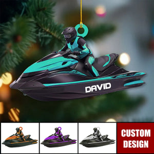 Personalized Jet Boat Ski Christmas Ornament - 2024 New Release