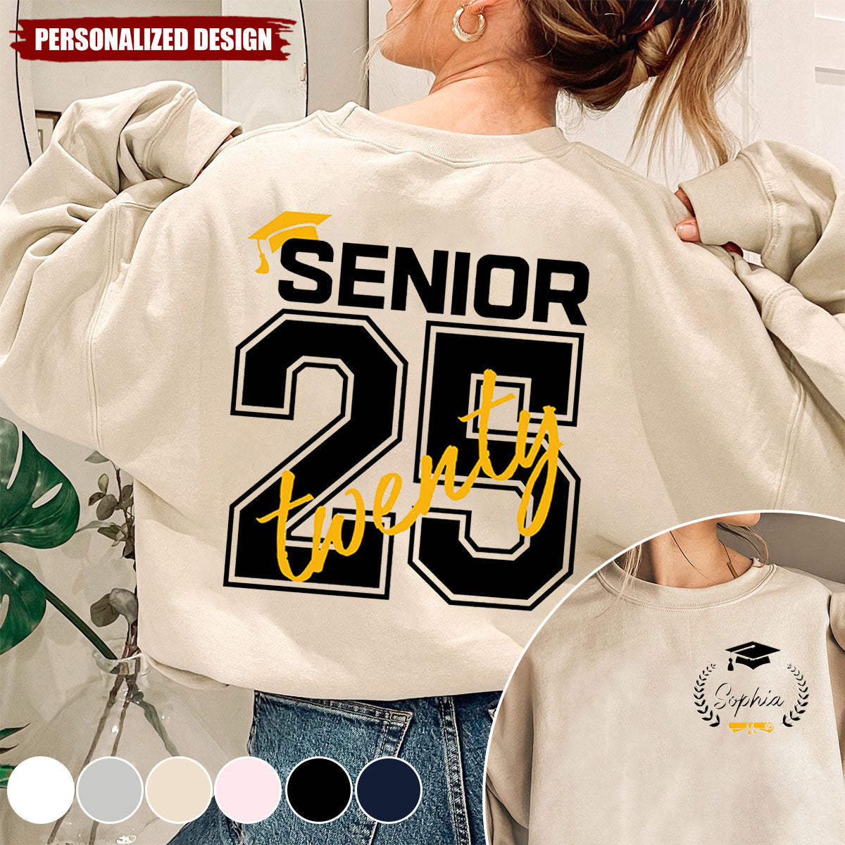 Personalized Class Of 25 Graduation Sweatshirt