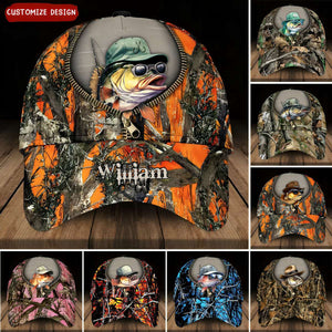 Fishing Camo Pattern Personalized Classic Cap