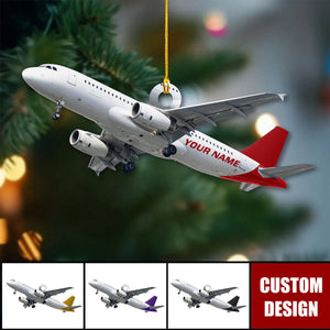 Personalized Airplane Ornament, Gifts For Pilot - 2024 New Release