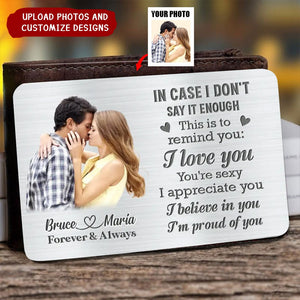 Personalized Couple Stainless Wallet Insert Card-Gift Idea For Him/ Her/ Couple