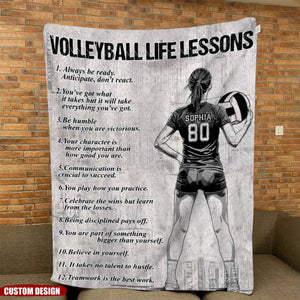 Personalized Motivational Volleyball Girl Blanket Gift For Volleyball Lovers