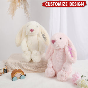 Personalized Embroidered Bunny Rabbit - Gift For Your Loved One