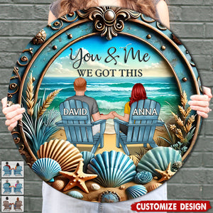 You & Me We Got This - Personalized Couple Wood Sign