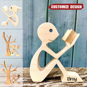 Making Wooden People Reading With Personality