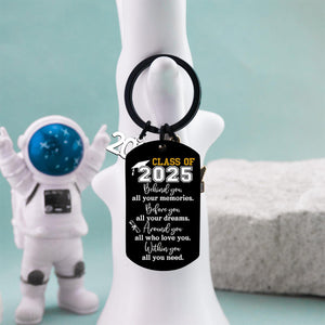 Class Of 2025 Keychian - High School Inspirational Graduation Gifts