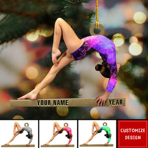 Personalized Gymnastics Acrylic Christmas Ornament - 2024 New Release