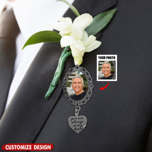 Personalized Boutonniere Photo Charm-Wedding/Graduation Gift