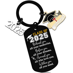 Class Of 2025 Keychian - High School Inspirational Graduation Gifts