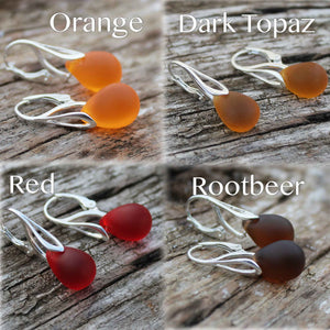 Elegant Cultured Sea Glass Earrings