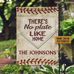 Personalized Baseball No Plate Like Home Customized Flag