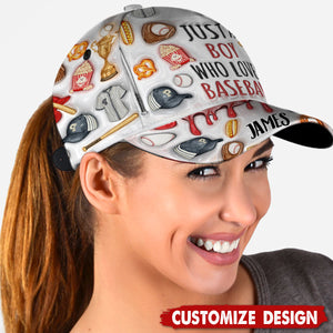 Just A Girl/Boy Who Loves Baseball - Personalized Baseball Classic Cap