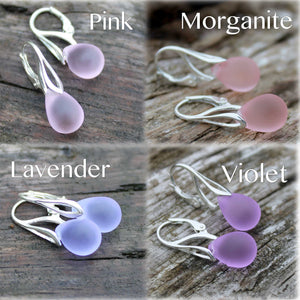 Elegant Cultured Sea Glass Earrings