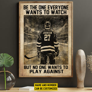 Personalized Hockey Motivation Poster- Gift For Hockey Lovers