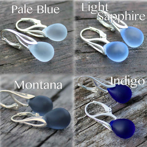 Elegant Cultured Sea Glass Earrings