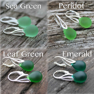 Elegant Cultured Sea Glass Earrings