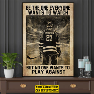 Personalized Hockey Motivation Poster- Gift For Hockey Lovers