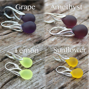 Elegant Cultured Sea Glass Earrings