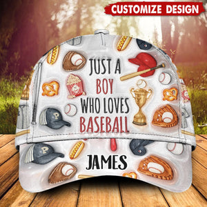 Just A Girl/Boy Who Loves Baseball - Personalized Baseball Classic Cap