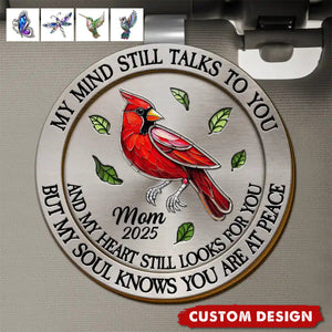 Memorial My Mind Still Talks To You - Personalized Car Visor Clip