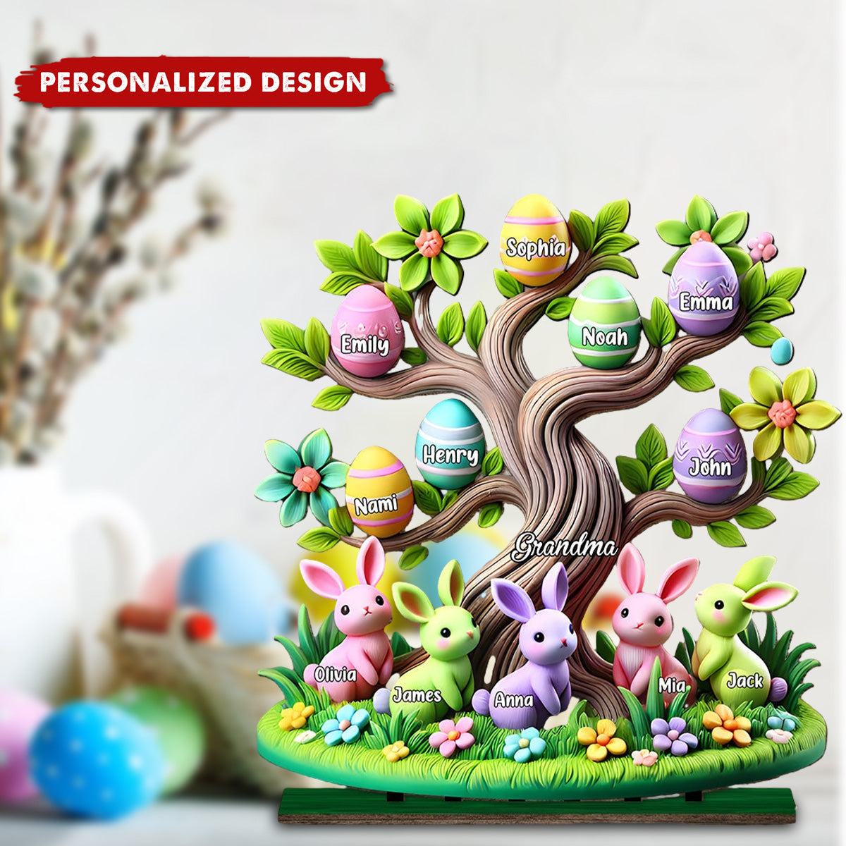 Easter Grandma Tree-Personalized Grandma Big Freestanding