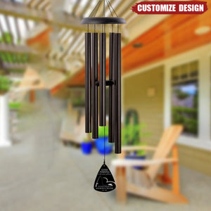 Personalized Fishing in Heaven Memorial Wind Chime