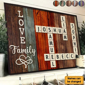 Personalized Family Crossword Art-Created In A Moment-Treasured Forever Poster