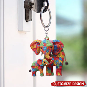 Autism Mama - Personalized Autism Awareness Keychain