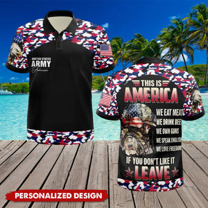 Pround Of Police-Personalized 3D Polo Shirt-Gifts For Police