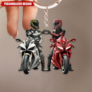 Personalized Motorbike Couple Keychain-Gift for Couple