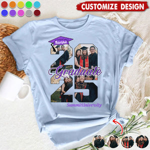 Personalized Photo Graduation Shirts Proud Family Graduate 2025