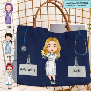 Love Nurse Life - Personalized Custom Tote Bag - Nurse's Day, Appreciation Gift For Nurse