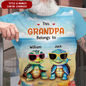 Personalized This Grandma Belongs To All-over Print T-shirt-Gift For Grandma