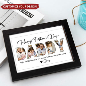 Personalized Upload Photo Happy Father's Day Picture Wooden Plaque