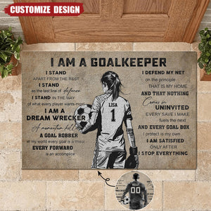 Personalized Soccer Goalkeeper Doormat-Gift For Soccer Lovers