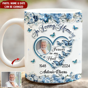 In Loving Memory Forever In My Heart 3D Inflated Effect Personalized Mug