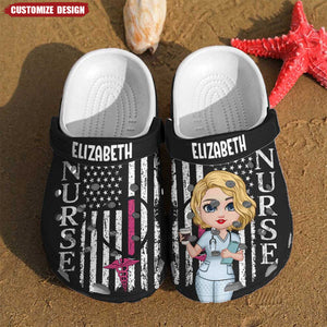 Love Pretty Doll Nurse Life Personalized Clog