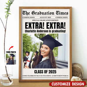 Personalized Poster Newspaper Graduation,Senior Graduation