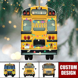 2024 New Release Personalized School Bus Ornaments Gift For Bus Driver