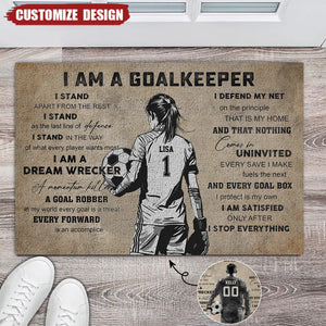 Personalized Soccer Goalkeeper Doormat-Gift For Soccer Lovers