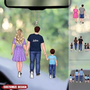 Personalized Family Acrylic Car Ornament - GIft For Couple, Family