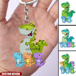 Grandma/Mom/Grandpa/Dad And Kids Personalized Keychain