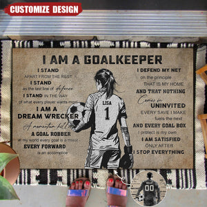 Personalized Soccer Goalkeeper Doormat-Gift For Soccer Lovers