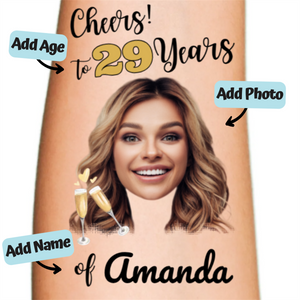 Personalized Photo Temporary Tattoos