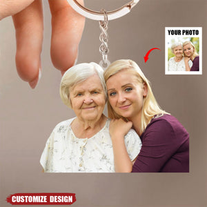 Custom Your Photo Acrylic Keychain - Gift For Mom/Grandma