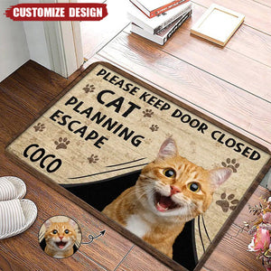 Cats Planning Escape-Personalized Photo Doormat-Gift For Car Lovers