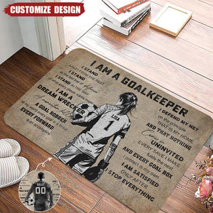 Personalized Soccer Goalkeeper Doormat-Gift For Soccer Lovers