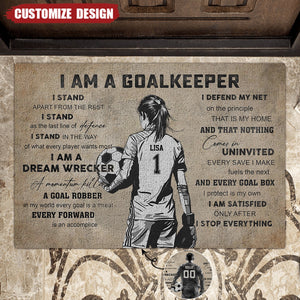 Personalized Soccer Goalkeeper Doormat-Gift For Soccer Lovers